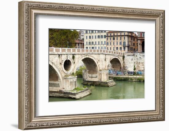 Ponte Sisto (Sisto Bridge) and River Tiber, Rome, UNESCO World Heritage Site, Lazio, Italy, Europe-Nico Tondini-Framed Photographic Print