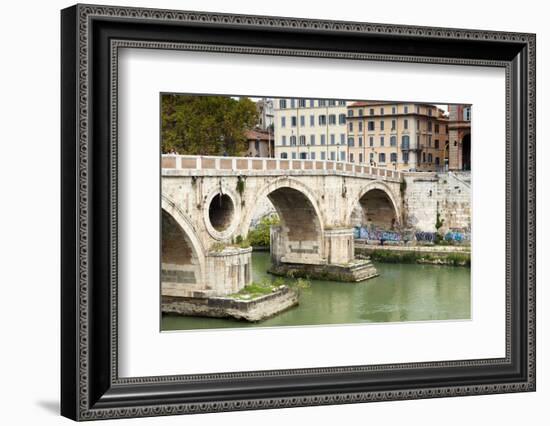 Ponte Sisto (Sisto Bridge) and River Tiber, Rome, UNESCO World Heritage Site, Lazio, Italy, Europe-Nico Tondini-Framed Photographic Print