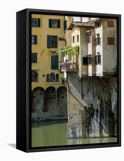 Ponte Vecchio (1345), Florence (Firenze), UNESCO World Heritage Site, Tuscany, Italy-Nico Tondini-Framed Premier Image Canvas