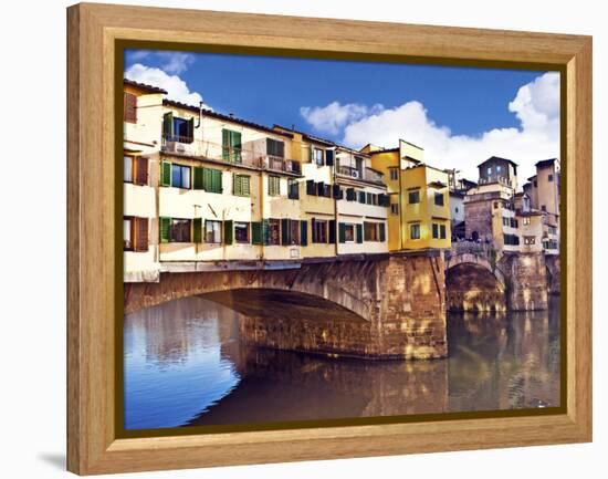 Ponte Vecchio and Arno River, Florence, Tuscany, Italy-Miva Stock-Framed Premier Image Canvas