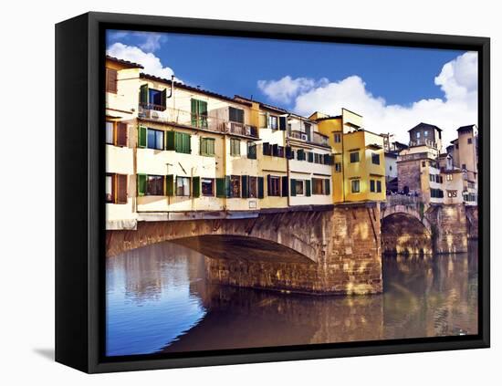 Ponte Vecchio and Arno River, Florence, Tuscany, Italy-Miva Stock-Framed Premier Image Canvas