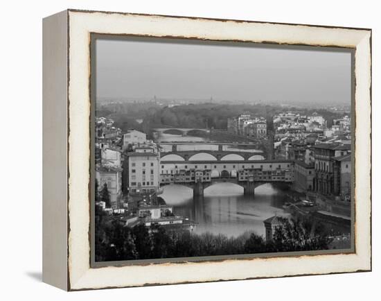 Ponte Vecchio and Arno River, Florence, Tuscany, Italy-Steve Vidler-Framed Premier Image Canvas