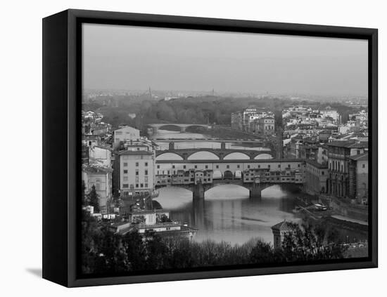 Ponte Vecchio and Arno River, Florence, Tuscany, Italy-Steve Vidler-Framed Premier Image Canvas