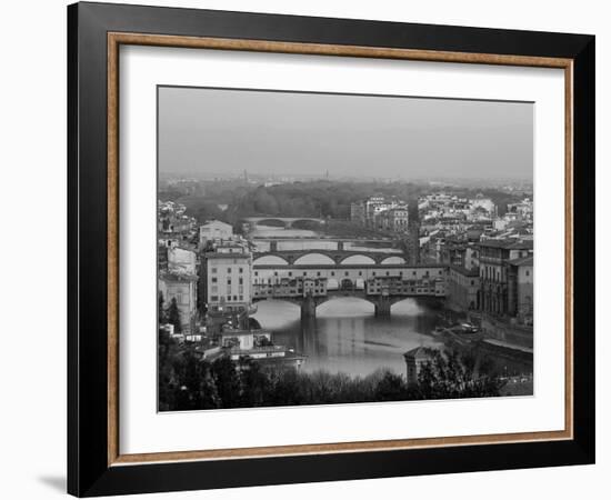 Ponte Vecchio and Arno River, Florence, Tuscany, Italy-Steve Vidler-Framed Photographic Print