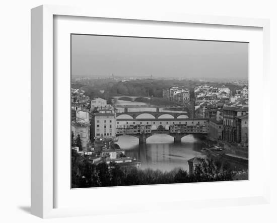 Ponte Vecchio and Arno River, Florence, Tuscany, Italy-Steve Vidler-Framed Photographic Print