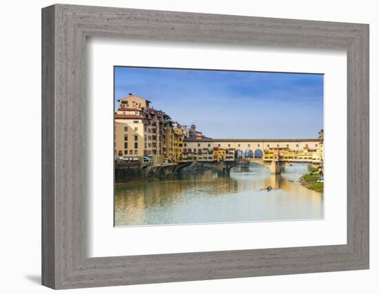 Ponte Vecchio and River Arno, Florence (Firenze), Tuscany, Italy, Europe-Nico Tondini-Framed Photographic Print