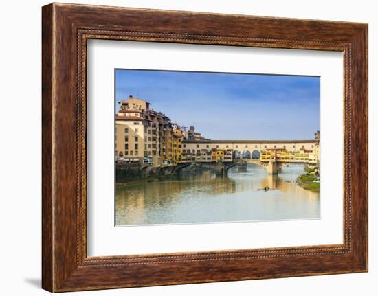 Ponte Vecchio and River Arno, Florence (Firenze), Tuscany, Italy, Europe-Nico Tondini-Framed Photographic Print