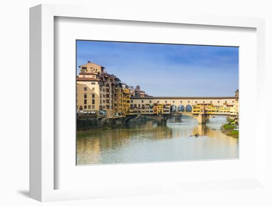 Ponte Vecchio and River Arno, Florence (Firenze), Tuscany, Italy, Europe-Nico Tondini-Framed Photographic Print