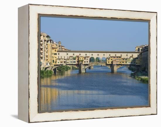 Ponte Vecchio and the Arno River at Sunrise, Florence, Tuscany, Italy-Rob Tilley-Framed Premier Image Canvas