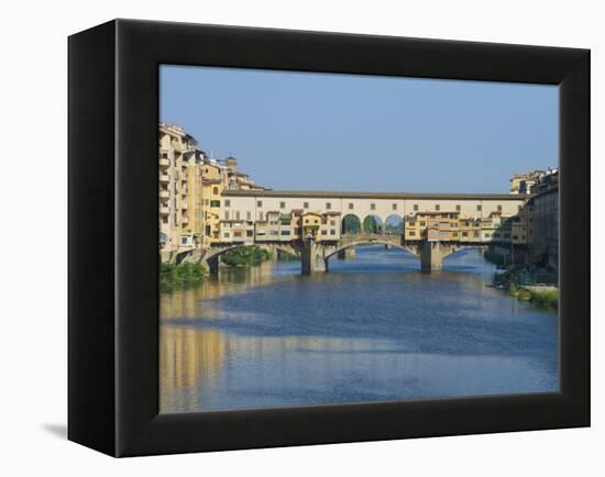 Ponte Vecchio and the Arno River at Sunrise, Florence, Tuscany, Italy-Rob Tilley-Framed Premier Image Canvas