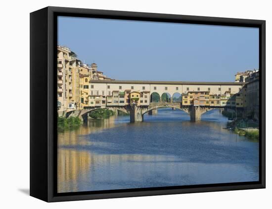 Ponte Vecchio and the Arno River at Sunrise, Florence, Tuscany, Italy-Rob Tilley-Framed Premier Image Canvas