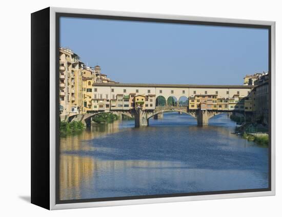 Ponte Vecchio and the Arno River at Sunrise, Florence, Tuscany, Italy-Rob Tilley-Framed Premier Image Canvas