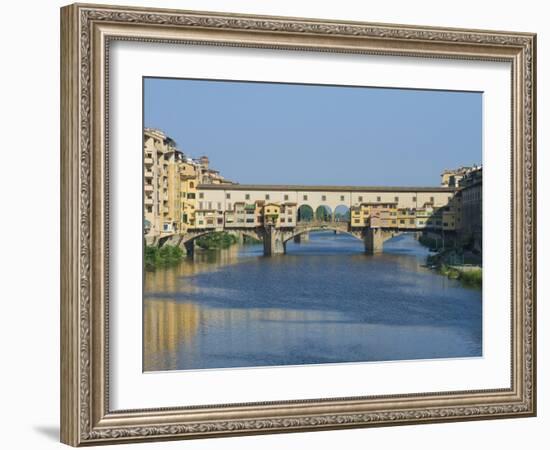 Ponte Vecchio and the Arno River at Sunrise, Florence, Tuscany, Italy-Rob Tilley-Framed Photographic Print