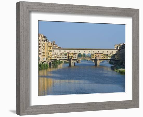 Ponte Vecchio and the Arno River at Sunrise, Florence, Tuscany, Italy-Rob Tilley-Framed Photographic Print