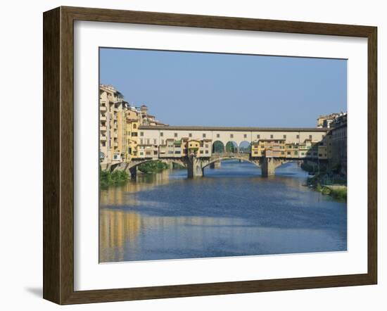 Ponte Vecchio and the Arno River at Sunrise, Florence, Tuscany, Italy-Rob Tilley-Framed Photographic Print