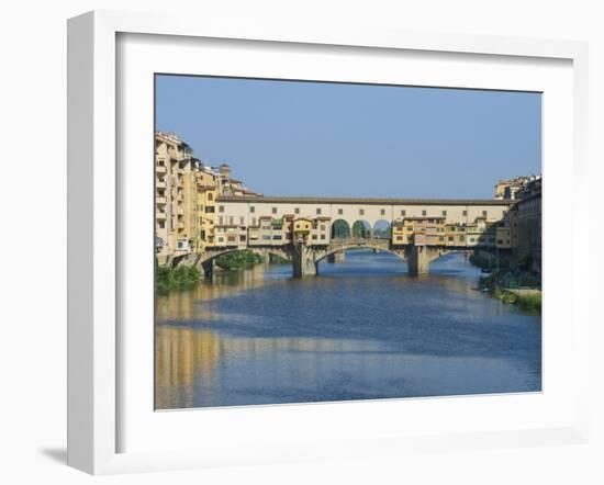 Ponte Vecchio and the Arno River at Sunrise, Florence, Tuscany, Italy-Rob Tilley-Framed Photographic Print