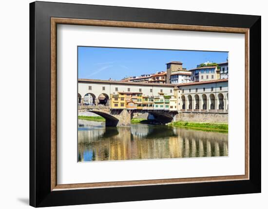 Ponte Vecchio, Arno river, Firenze, Tuscany, Italy, Europe-Nico Tondini-Framed Photographic Print