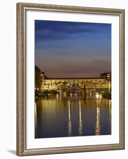 Ponte Vecchio, Arno River, Florence, Italy-Neil Farrin-Framed Photographic Print