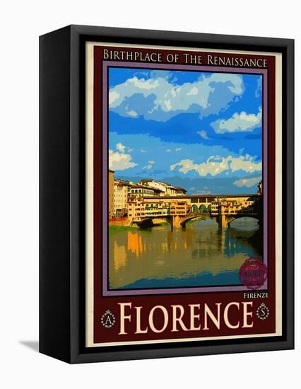 Ponte Vecchio, Florence Italy 1-Anna Siena-Framed Premier Image Canvas