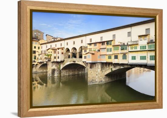 Ponte Vecchio, Florence, UNESCO World Heritage Site, Tuscany, Italy, Europe-Markus Lange-Framed Premier Image Canvas