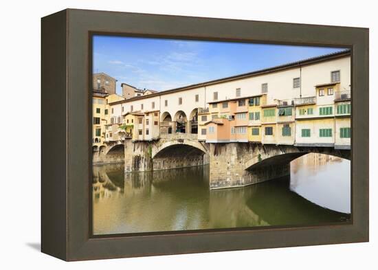 Ponte Vecchio, Florence, UNESCO World Heritage Site, Tuscany, Italy, Europe-Markus Lange-Framed Premier Image Canvas