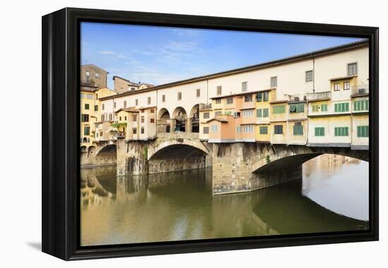 Ponte Vecchio, Florence, UNESCO World Heritage Site, Tuscany, Italy, Europe-Markus Lange-Framed Premier Image Canvas