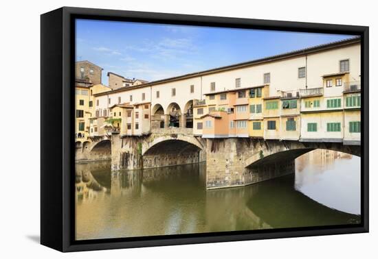 Ponte Vecchio, Florence, UNESCO World Heritage Site, Tuscany, Italy, Europe-Markus Lange-Framed Premier Image Canvas