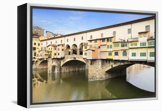 Ponte Vecchio, Florence, UNESCO World Heritage Site, Tuscany, Italy, Europe-Markus Lange-Framed Premier Image Canvas