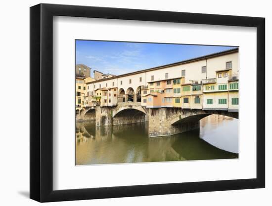 Ponte Vecchio, Florence, UNESCO World Heritage Site, Tuscany, Italy, Europe-Markus Lange-Framed Photographic Print