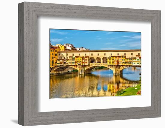 Ponte Vecchio over Arno River in Florence, Italy-sborisov-Framed Photographic Print