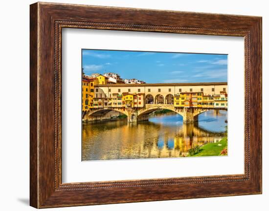 Ponte Vecchio over Arno River in Florence, Italy-sborisov-Framed Photographic Print