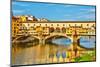 Ponte Vecchio over Arno River in Florence, Italy-sborisov-Mounted Photographic Print