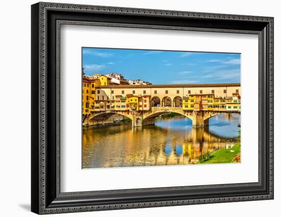 Ponte Vecchio over Arno River in Florence, Italy-sborisov-Framed Photographic Print