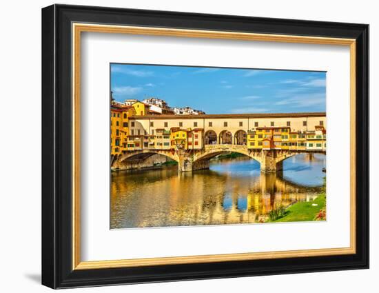 Ponte Vecchio over Arno River in Florence, Italy-sborisov-Framed Photographic Print