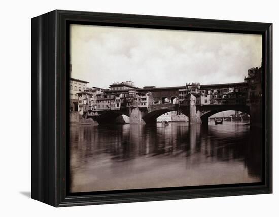 Ponte Vecchio over the River Arno in Florence-Bettmann-Framed Premier Image Canvas