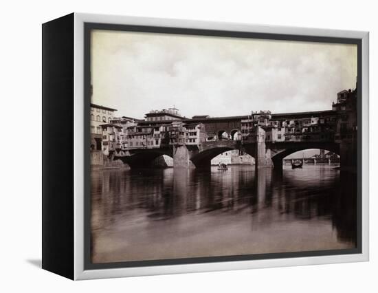 Ponte Vecchio over the River Arno in Florence-Bettmann-Framed Premier Image Canvas