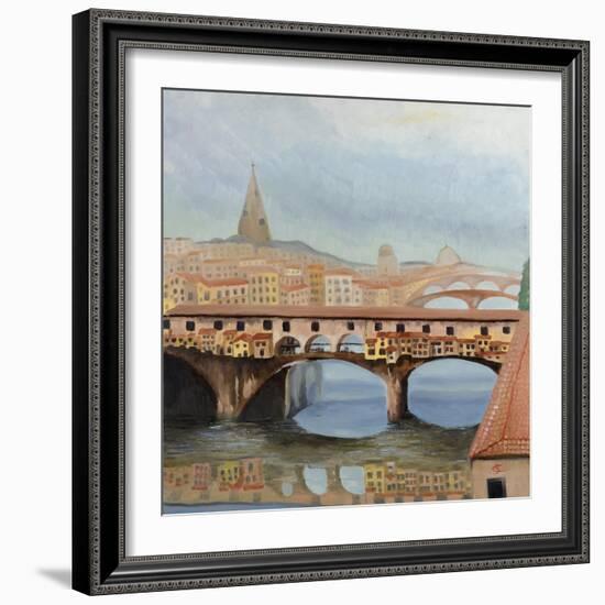 Ponte Vecchio-Cheryl Bartley-Framed Giclee Print