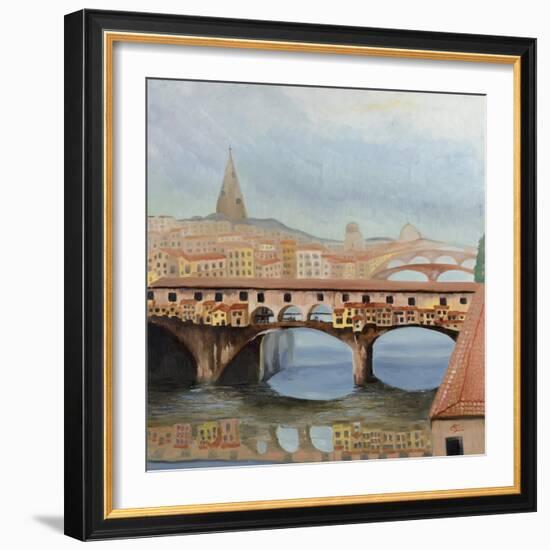 Ponte Vecchio-Cheryl Bartley-Framed Giclee Print