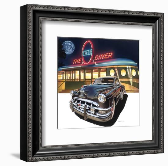 Pontiac Chieftain '50 at The Circle Diner-Graham Reynold-Framed Art Print