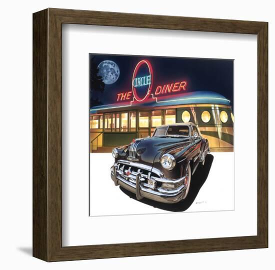 Pontiac Chieftain '50 at The Circle Diner-Graham Reynold-Framed Art Print