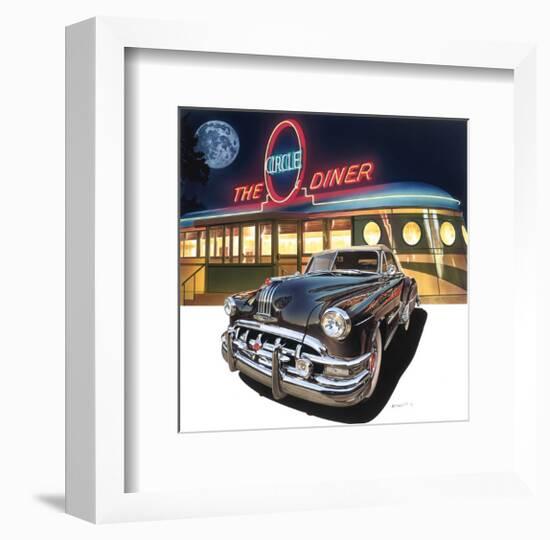Pontiac Chieftain '50 at The Circle Diner-Graham Reynold-Framed Art Print