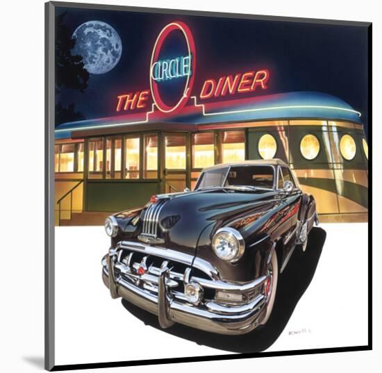 Pontiac Chieftain '50 at The Circle Diner-Graham Reynold-Mounted Art Print