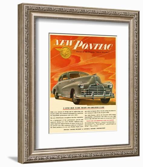 Pontiac-Soars to Greater Fame-null-Framed Art Print