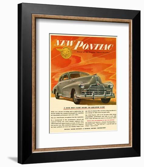 Pontiac-Soars to Greater Fame-null-Framed Art Print