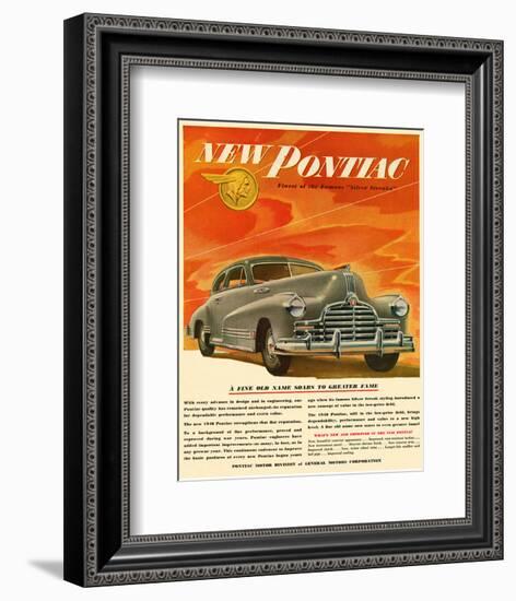 Pontiac-Soars to Greater Fame-null-Framed Art Print