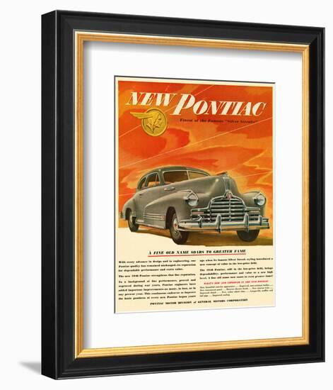 Pontiac-Soars to Greater Fame-null-Framed Art Print