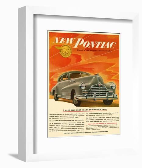 Pontiac-Soars to Greater Fame-null-Framed Art Print