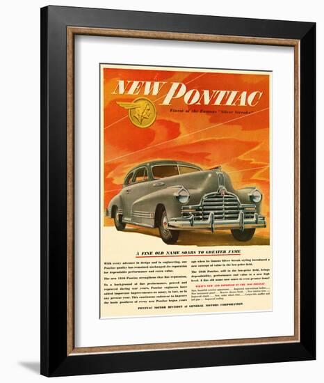 Pontiac-Soars to Greater Fame-null-Framed Art Print