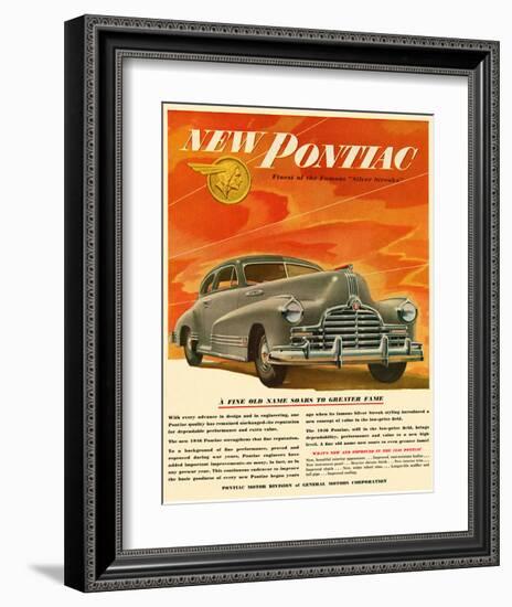 Pontiac-Soars to Greater Fame-null-Framed Art Print