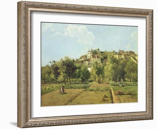 Pontoise, or the Gardens of the Hermitage, Pontoise, 1867-Camille Pissarro-Framed Giclee Print